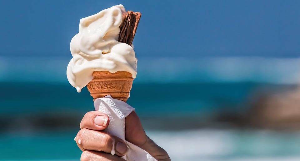 Ice cream melting in the heat