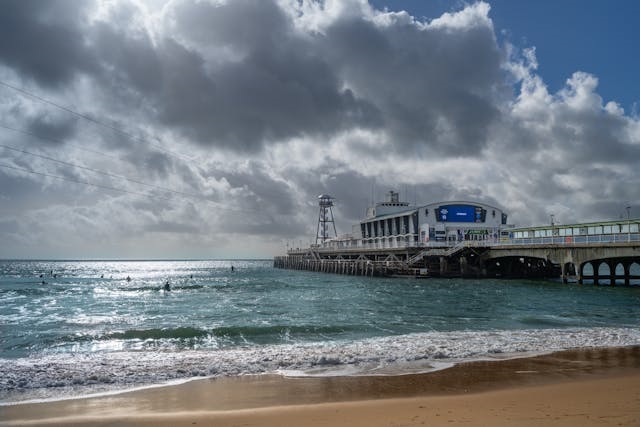 Bournemouth pier and beach